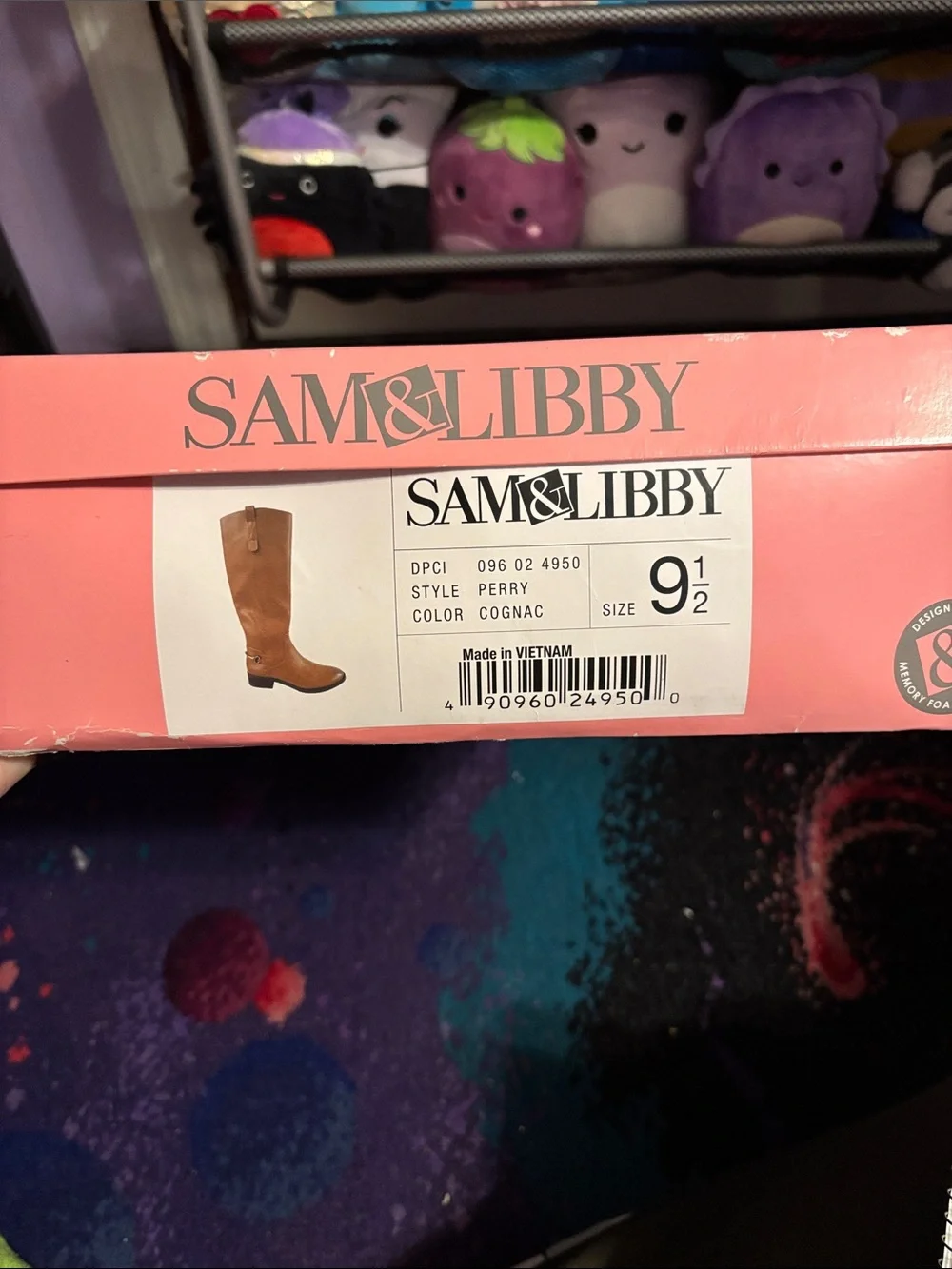 Sam & Libby Cognac Knee Boot Box